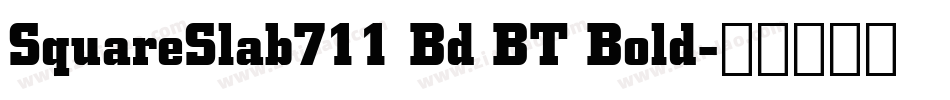 SquareSlab711 Bd BT Bold字体转换